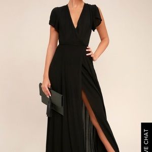 Black shortsleeve lulu’s wrap dress